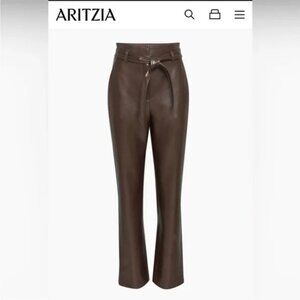 Aritzia Babaton Faux Leather Belted Pant